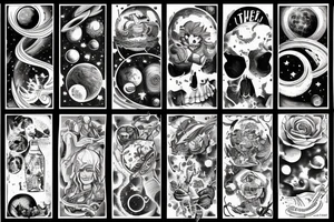 the whole universe from its beginning to the end tattoo idea