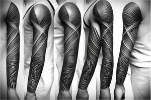 minimalist space sleeve tatoo tattoo idea