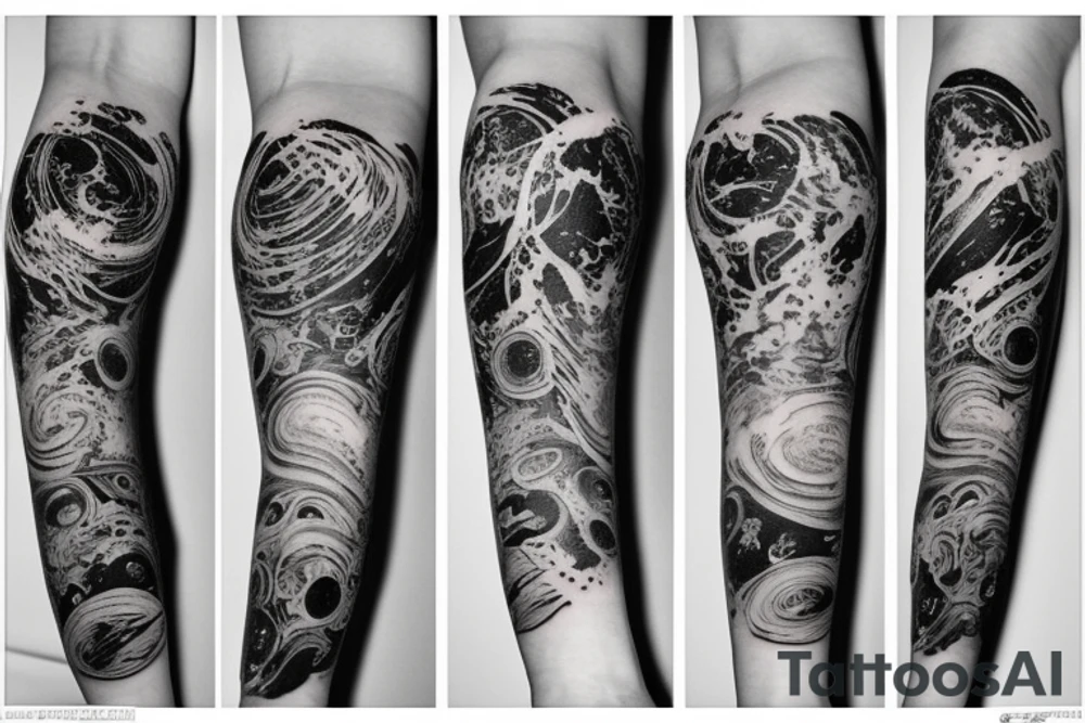 minimalist space sleeve tatoo tattoo idea