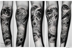 minimalist space sleeve tatoo tattoo idea