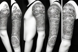 minimalist space sleeve tatoo tattoo idea