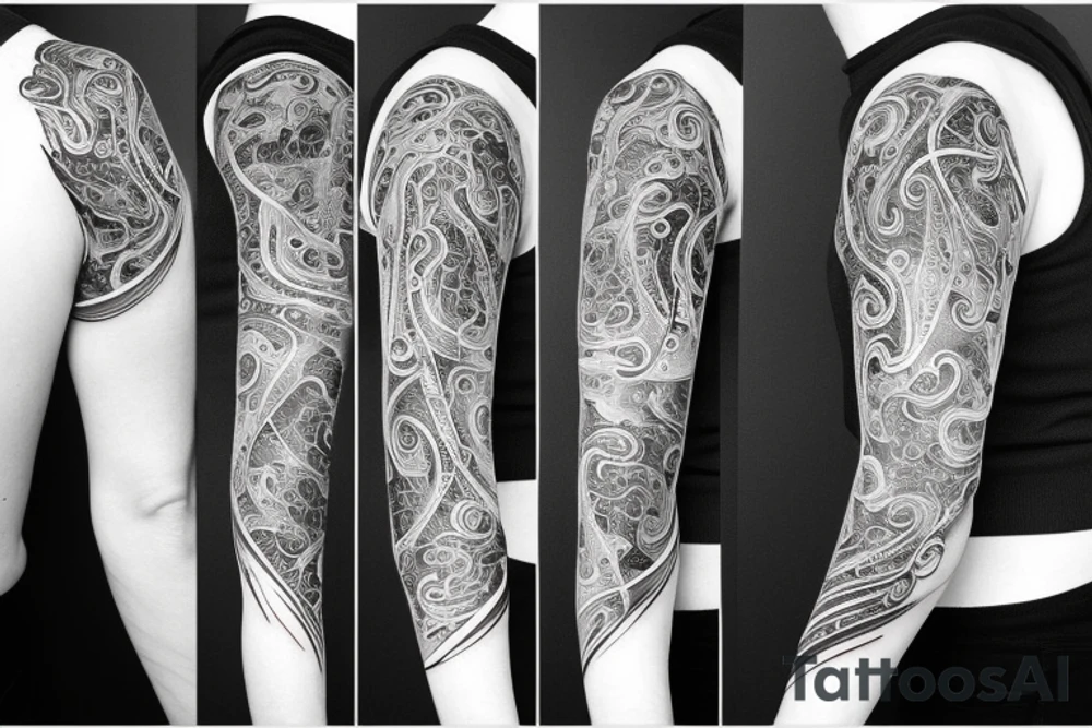 minimalist space sleeve tatoo tattoo idea