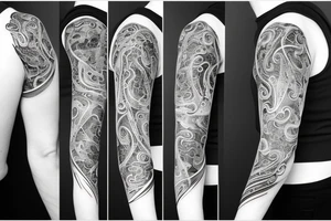 minimalist space sleeve tatoo tattoo idea