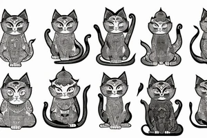buddha cat tattoo idea