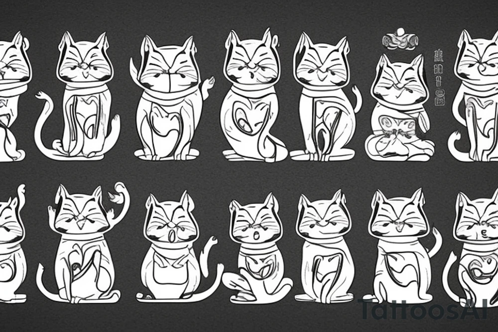 buddha cat tattoo idea