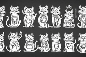 buddha cat tattoo idea