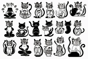 buddha cat tattoo idea