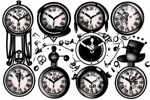 Clock moyo yoyo joker tattoo idea