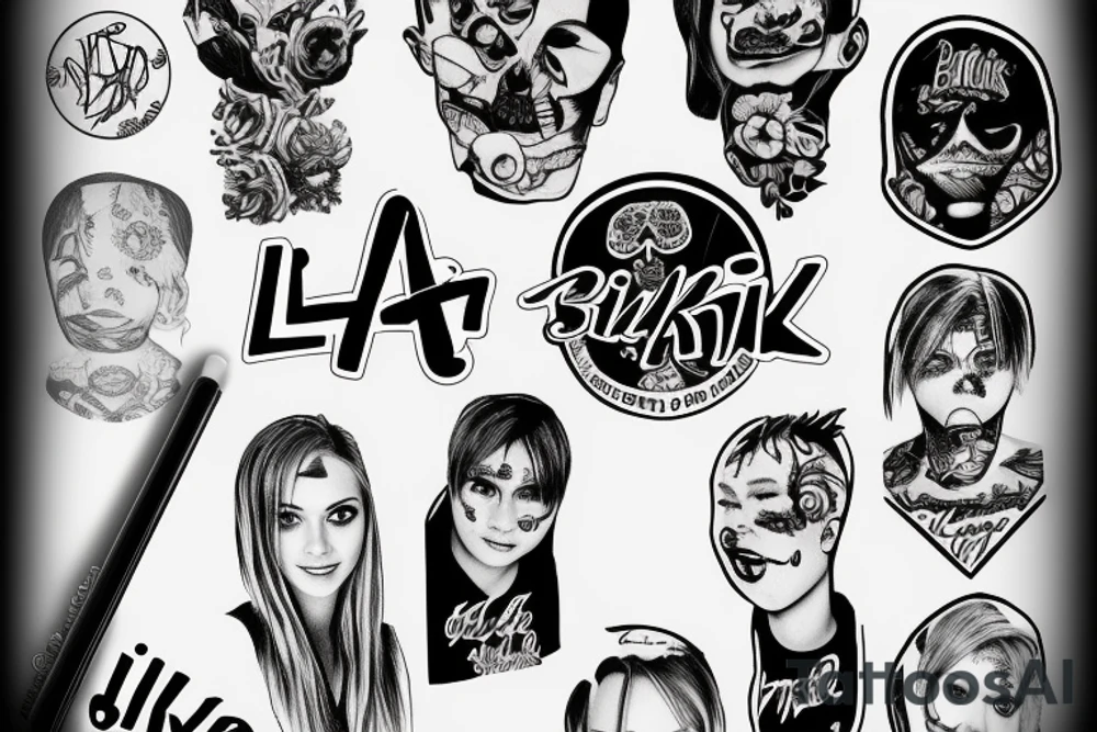Blink 182 tattoo sketch with lyrics tattoo idea