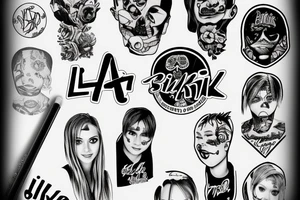 Blink 182 tattoo sketch with lyrics tattoo idea