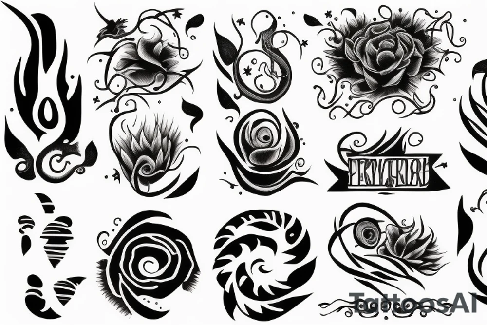 Ship on fire tattoo idea