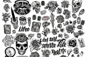 life is too short too last long tattoo idea