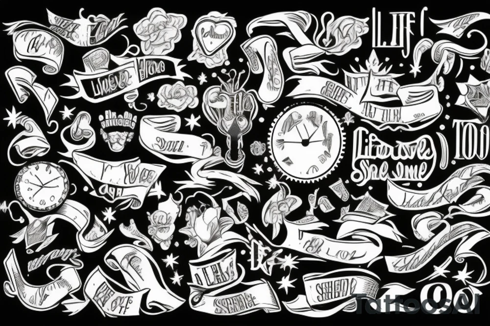 life is too short too last long tattoo idea