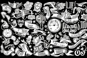 life is too short too last long tattoo idea