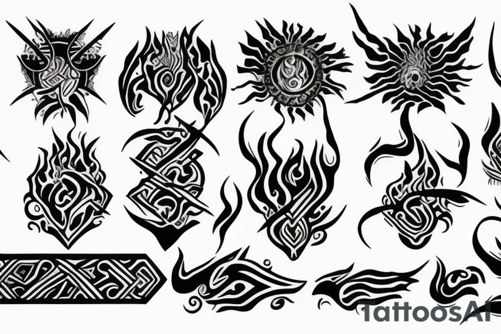 Fire element tattoo idea