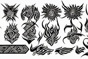 Fire element tattoo idea