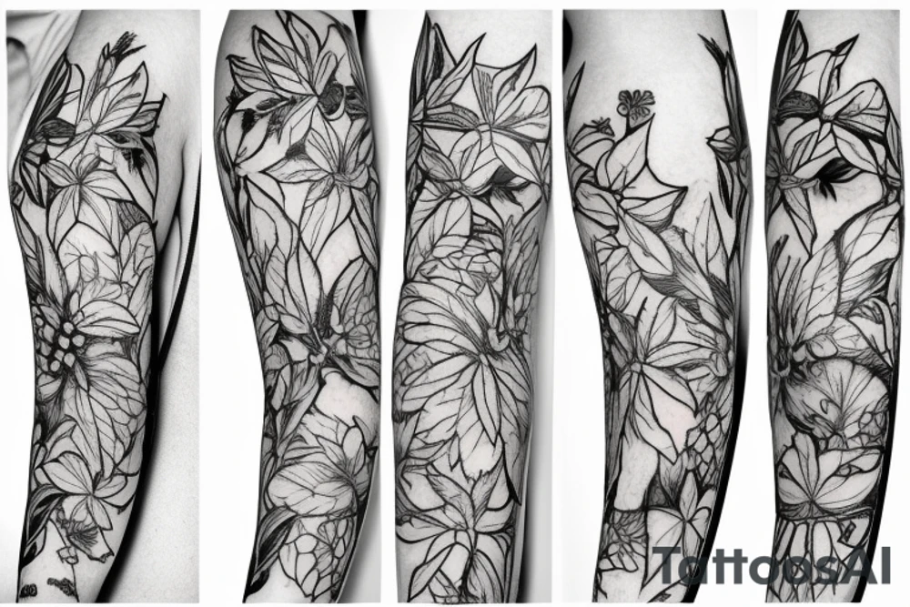 Ivy  climbing up arm tattoo idea