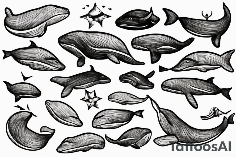 whale merged with an old sailing ship tattoo idea