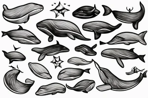 whale merged with an old sailing ship tattoo idea