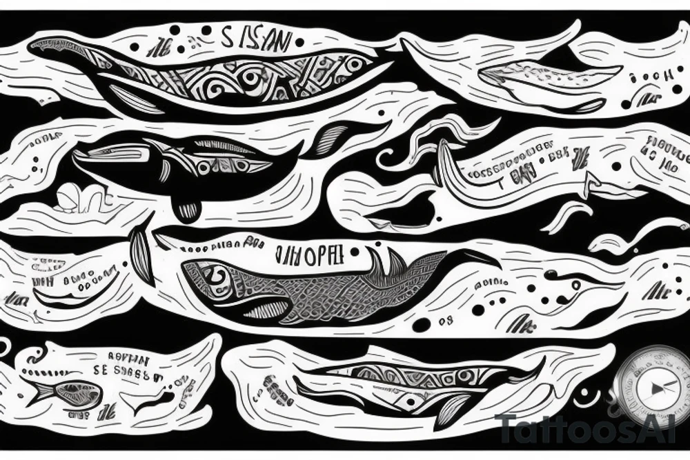 whale merged with an old sailing ship tattoo idea