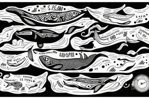 whale merged with an old sailing ship tattoo idea