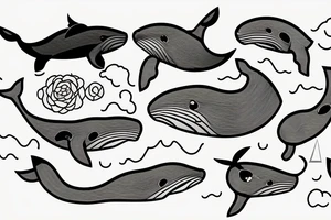 whale merged with an old sailing ship tattoo idea