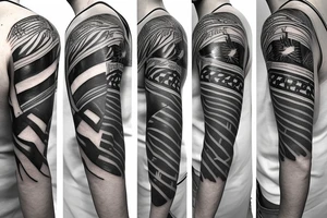 Brazil flag within new zealand map outline tattoo idea