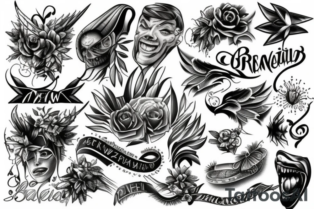 Brazil and new zealand tattoo idea