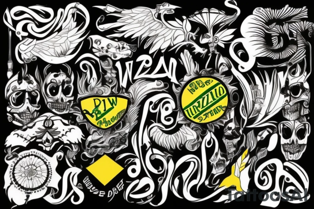 Brazil and new zealand tattoo idea