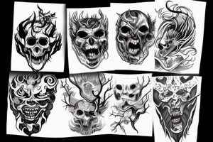 Demonic ghost tattoo idea