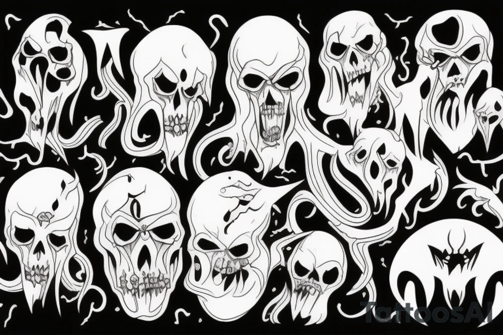 Demonic ghost tattoo idea