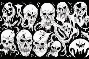 Demonic ghost tattoo idea