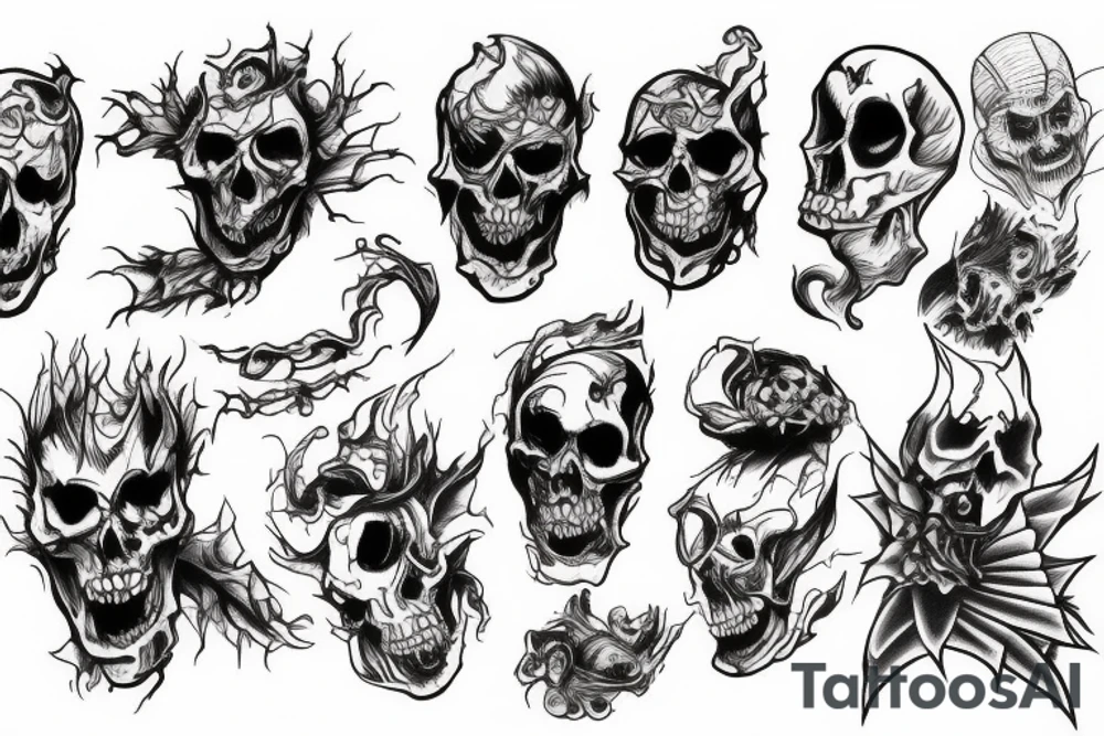 Ghost escaping hell tattoo idea