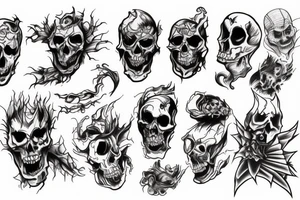 Ghost escaping hell tattoo idea