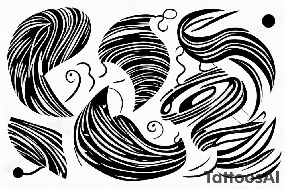 abstract, line, tech tattoo idea