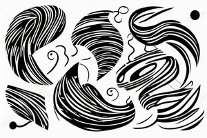 abstract, line, tech tattoo idea