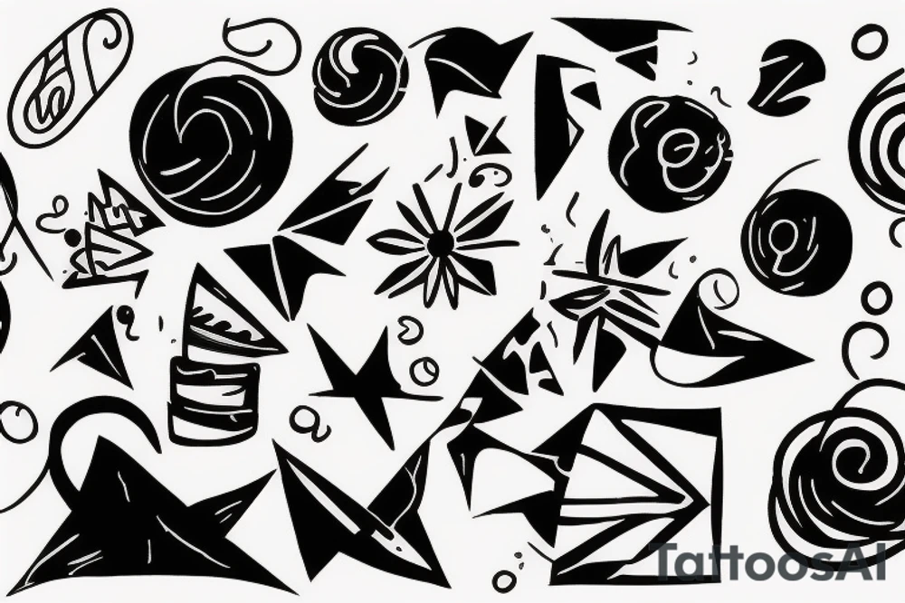 abstract, line, tech tattoo idea