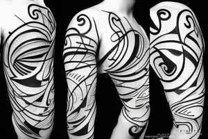 abstract, line, tech, binari tattoo idea