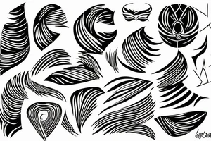 abstract, line, tech, binari tattoo idea