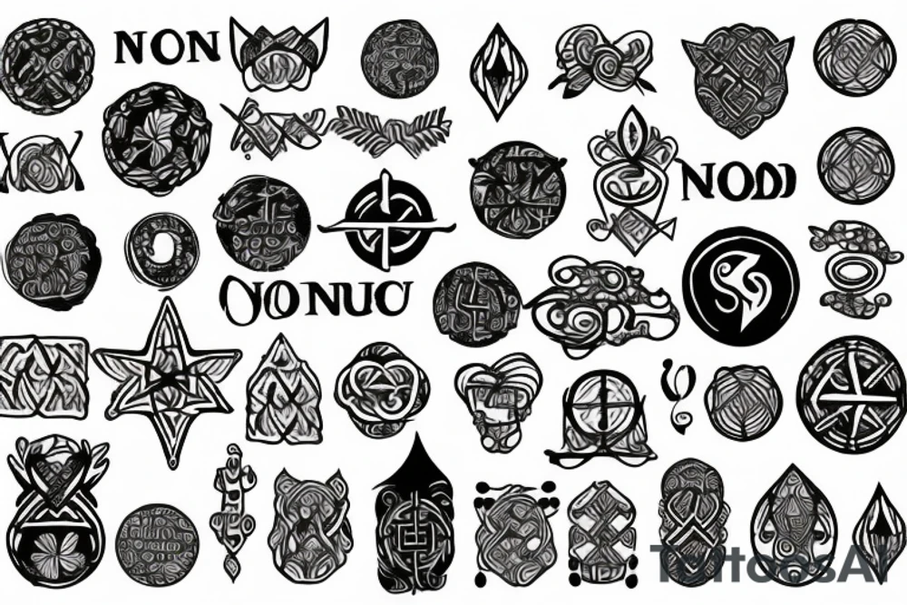 nordic symbols tattoo idea