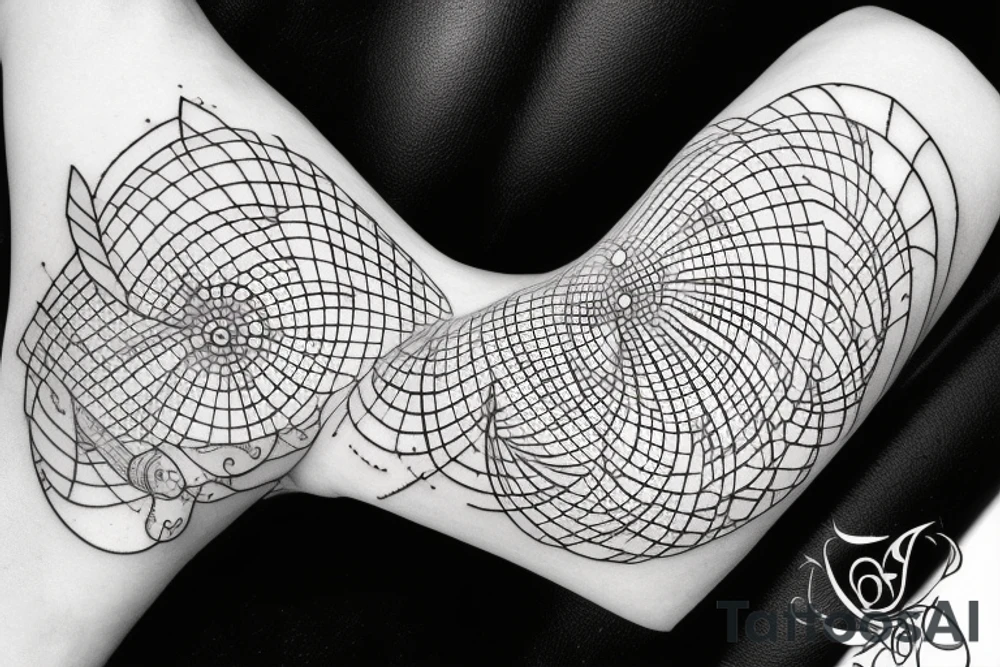Nautilus shell with golden ratio tattoo idea