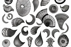 Nautilus shell with golden ratio tattoo idea
