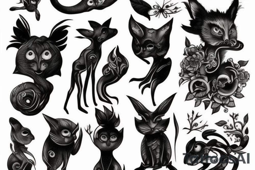 Studio Ghibili dust creatures tattoo idea