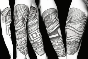 Canadian flag draped over dirtbike tattoo idea