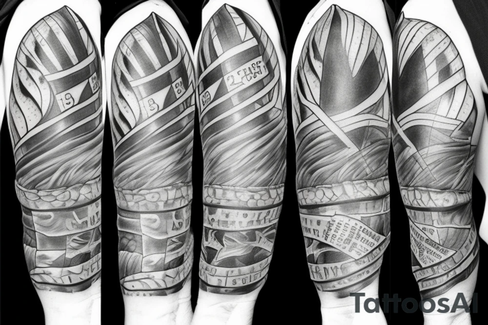 Canadian flag draped over dirtbike tattoo idea