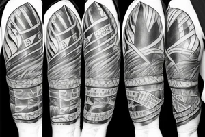 Canadian flag draped over dirtbike tattoo idea
