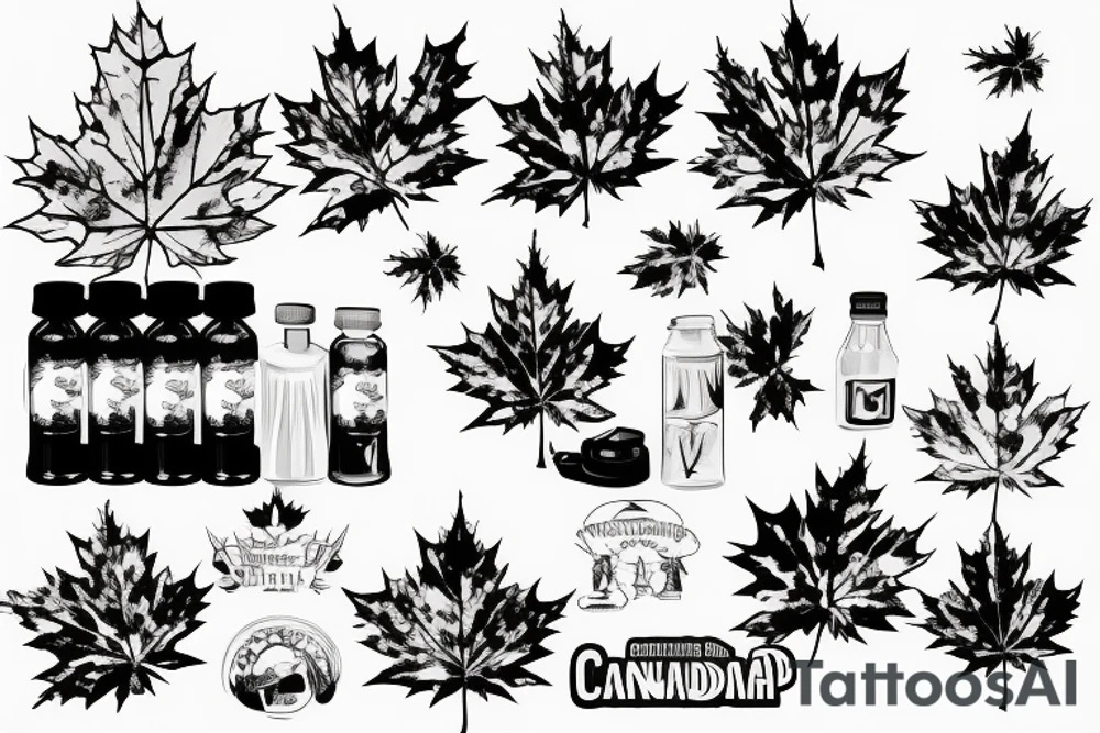 Canadian flag, Mountains, maple syrup tattoo idea Canadian flag, Mountains, maple syrup tattoo idea