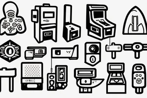 arcade game sprites tattoo idea