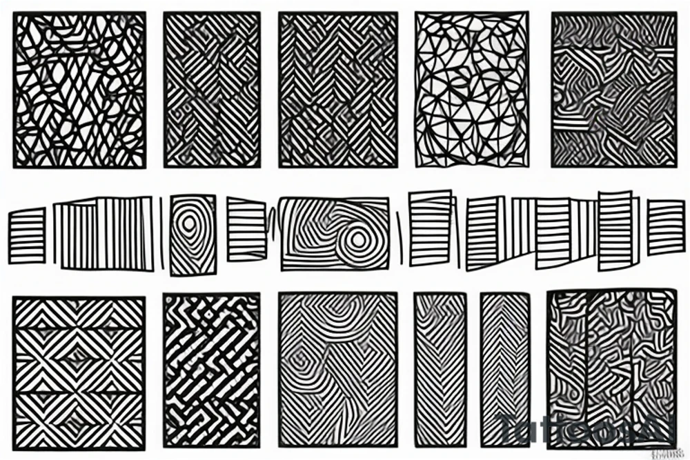 geometric patterns tattoo idea