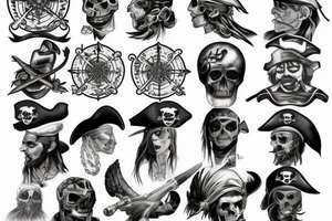 Pirate with a blackhawk tattoo idea